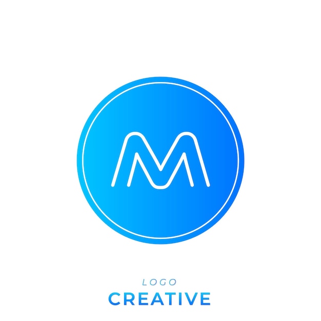 M Diseño creativo del logotipo Diseño mínimo del logotipo Diseño clásico Vector último diseño del logotipo Monograma