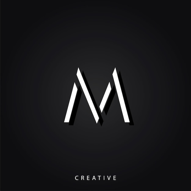 M Diseño de logotipo vectorial creativo Logotipo posterior Ilustración vectorial Logotipo premium Logotipo creativo