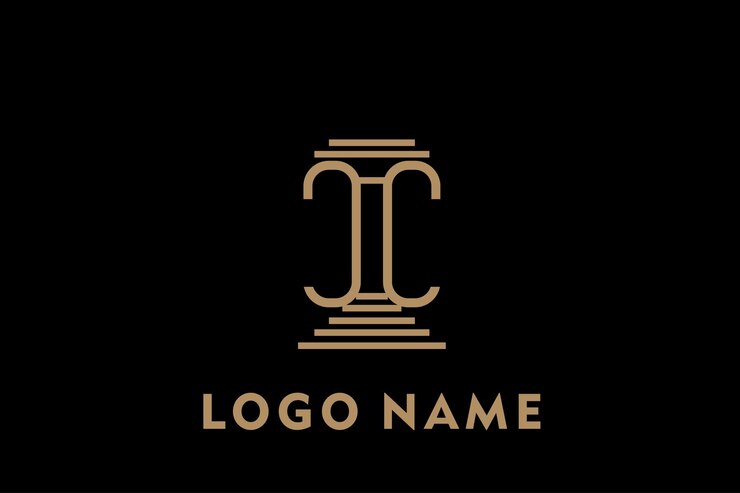 Vector m inicial con diseño de logotipo de columna de pilar de construcción