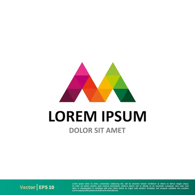 M Letter Icon Logo Vector Template