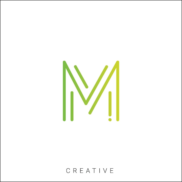 M Logotipo posterior plantilla vectorial monograma colorido símbolo fuente logotipo diseño moderno basado en inicial LOGO