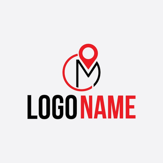 m Lugar de la letra diseño del logotipo ícono inspiración Stock Vector Adobe Stock rojo y negro
