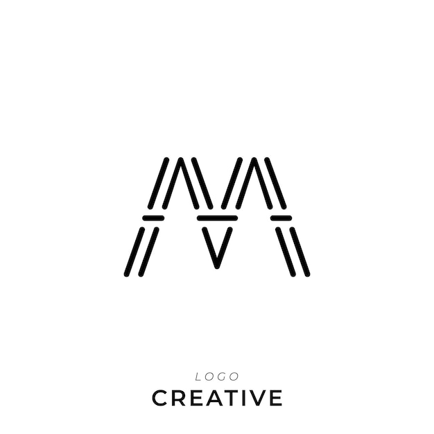 M Premium Creative Latter Diseño de logotipo Compañía de marca Logotipo Diseño del logotipo Ilustración vectorial