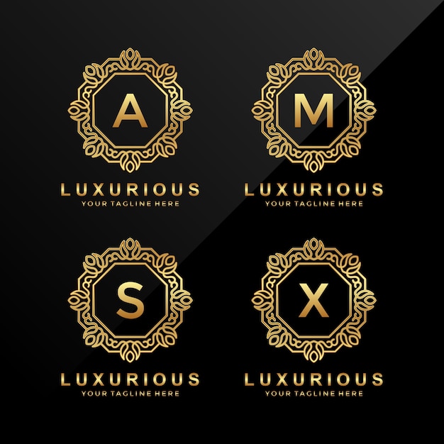 A, M, S, X Letter Logo Design