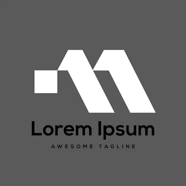 M último diseño de logotipo