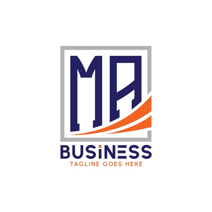 Vector ma logotipo de la carta de negocios logotipo moderno de ma para la marca corporativa logotipo de éxito de crecimiento de ma
