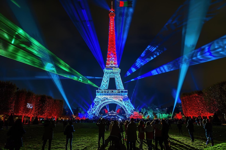 Vector macao, 2 de abril de 2017 - la fachada del casino parisiense en macao es famosa por su casino.