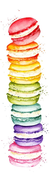 Macarons de acuarela