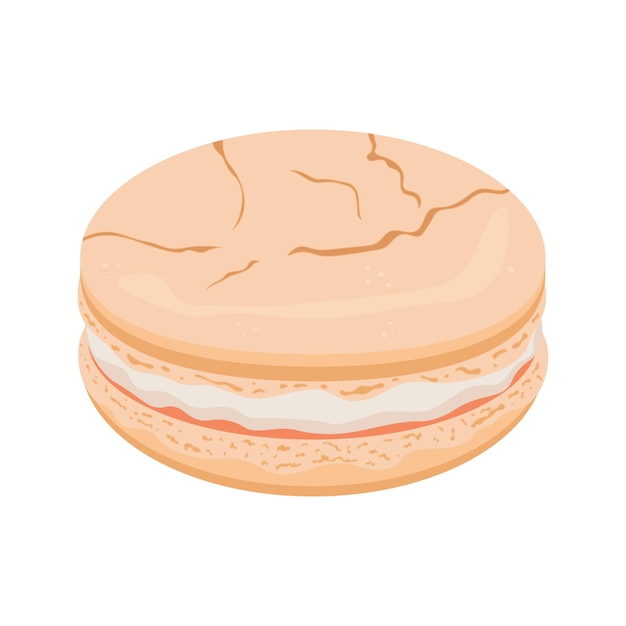 Vector macarons, delicioso pastel, diseño vectorial de macarrones