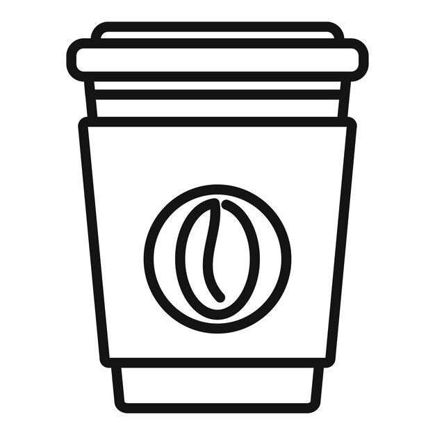 Macchiato taza icono contorno vector Café café Americano leche