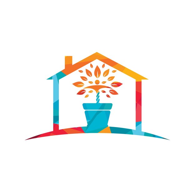 Maceta y logotipo de planta humana Concepto de logotipo de spa wellness