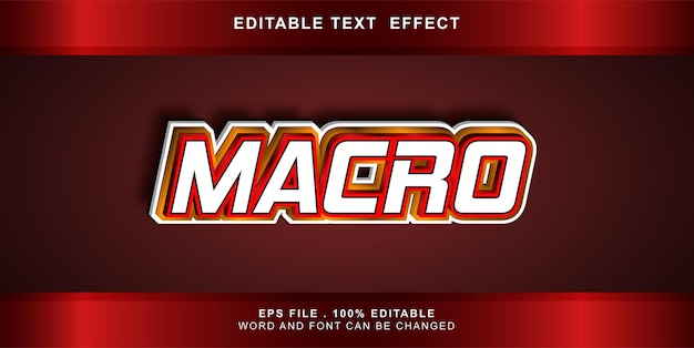 Macro editable de efecto de texto