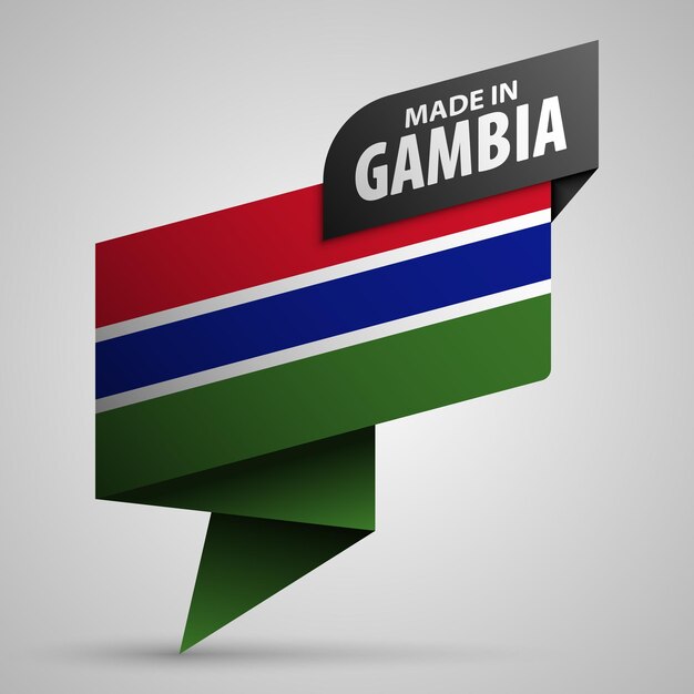 Vector made in gambia graphic and label