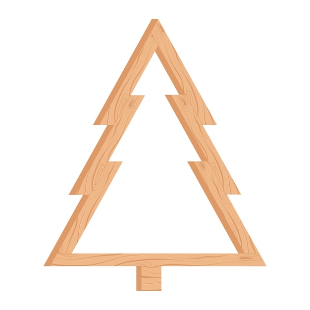 madera alternativa abeto abeto pino árbol de Navidad ecológico aislado en blanco elemento de diseño interior del hogar vacaciones de invierno sin plástico y residuos