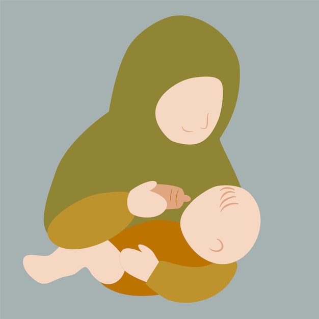Madre amamantando a su bebé