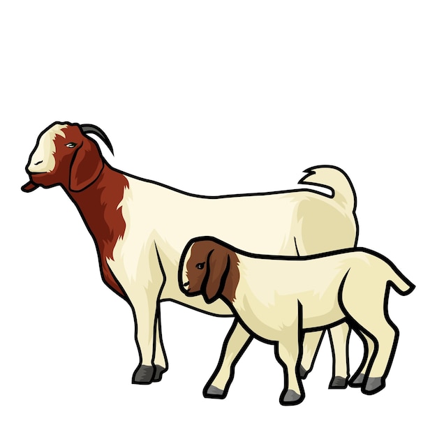 madre cabra y su vector hijo