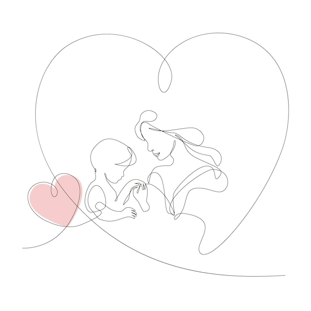 Madre e hijo en el corazón Un tierno momento de amor