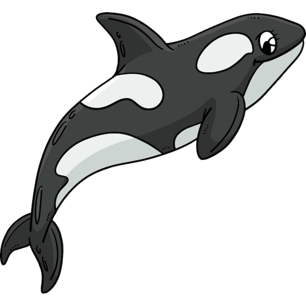 Madre orca caricatura coloreada Clipart