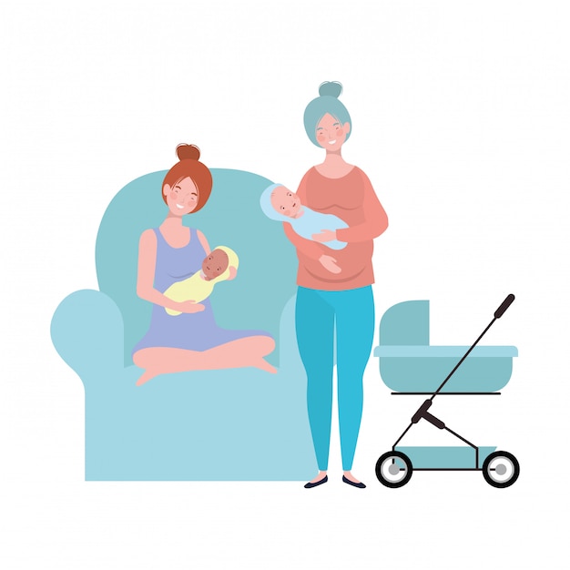 Madres aisladas con bebés