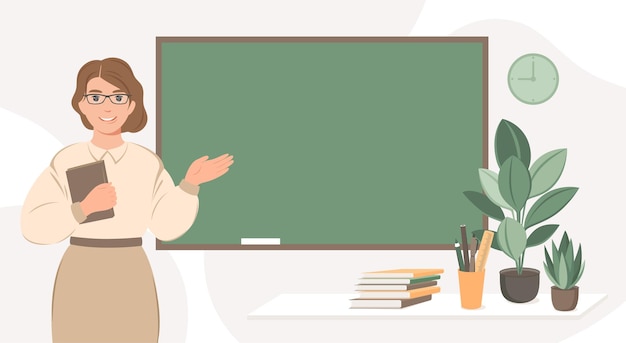 Maestra en el aula. Concepto de educación y formación.
