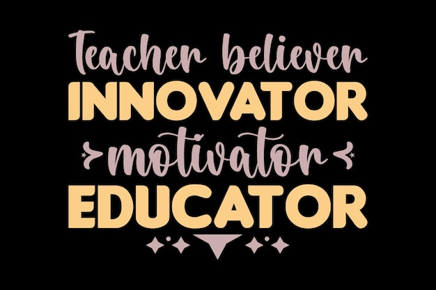 Maestro Creyente Innovador Motivador Educador Enseñando diseño de tipografía SVG