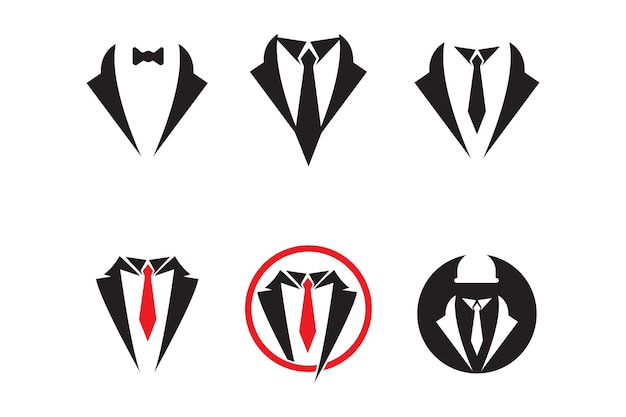 Mafia negra hombres esmoquin símbolo vector logo