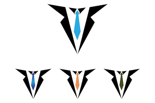 Mafia negra hombres esmoquin símbolo vector logo