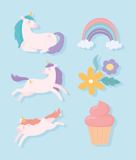 Magdalena y flores de unicornios