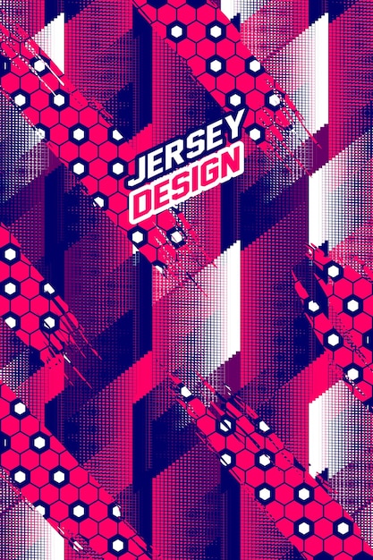 Magenta y azul de la marina patrón de media tonalidad para el diseño de jersey