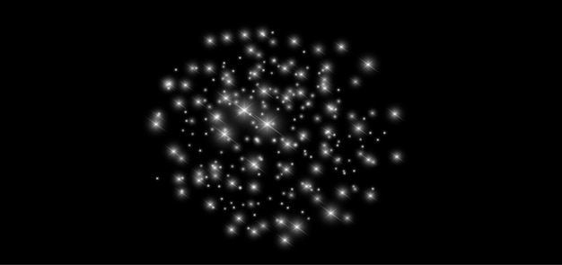 Magia abstracta polvo blanco y resplandor