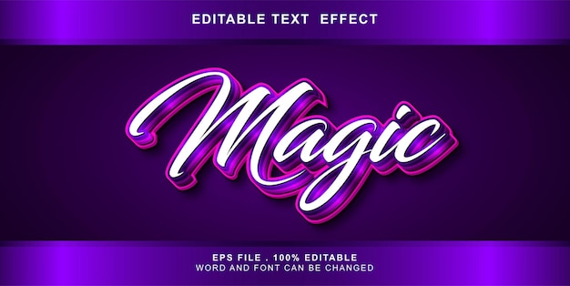 magia de efecto de texto editable