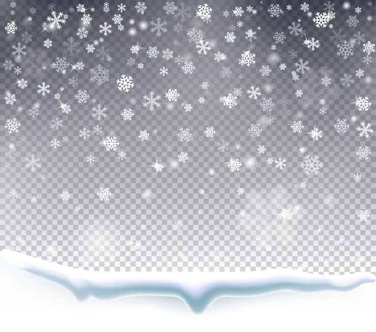Vector magia nevada de navidad nieve que cae sobre un fondo transparente fondo de tormenta de nieve de invierno