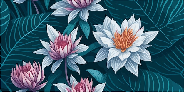 La magia vectorial de la primavera las ilustraciones cautivadoras de la flor de Dahlia