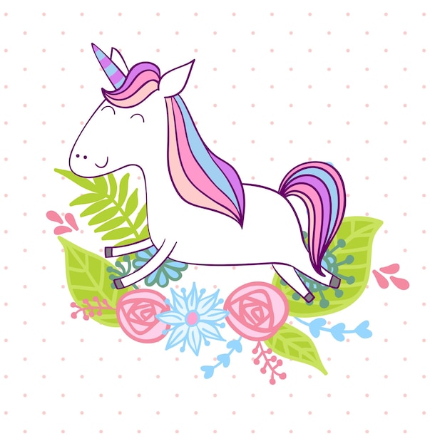 Vector magic unicornio lindo