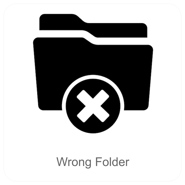 Mágica errónea y concepto de icono de error