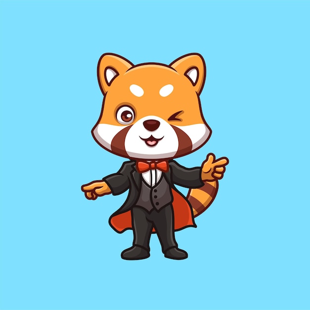 El mágico panda rojo es una caricatura linda.