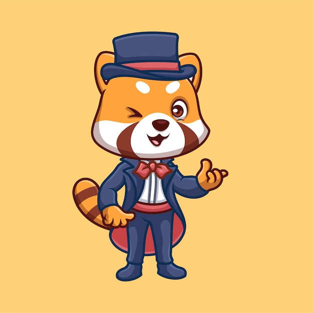El mágico panda rojo es una caricatura linda.