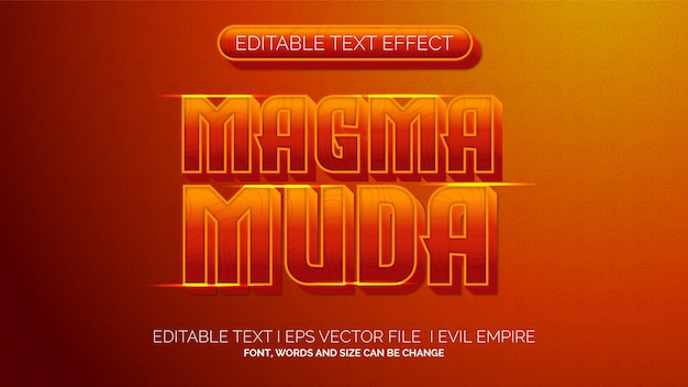 Magma de efecto de texto editable