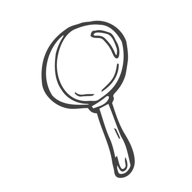 Magnificación dibujada a mano icono de búsqueda de garabateo excelente ilustración vectorial EPS 10