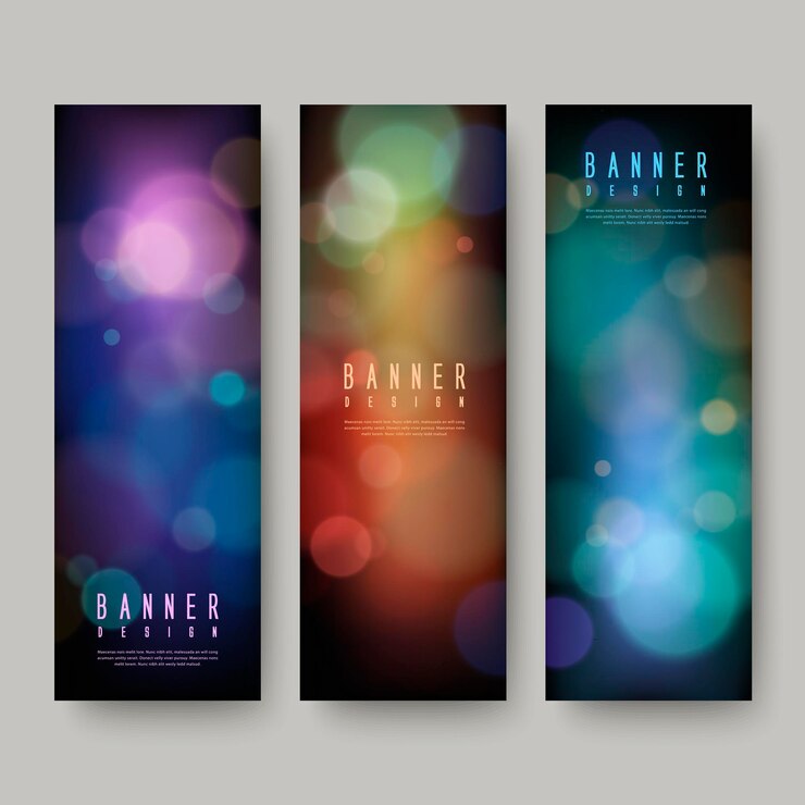 Vector magnífico conjunto de banners brillantes