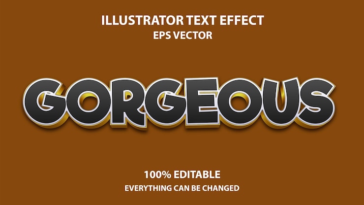 Vector magnífico efecto de texto editable