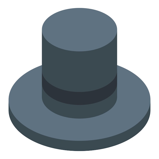 Mago sombrero de copa icono isométrico vector hombre persona arte deporte