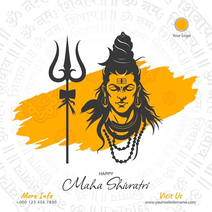 Vector maha shivratri festival hindú desea tarjetas de felicitación diseño de publicaciones en las redes sociales