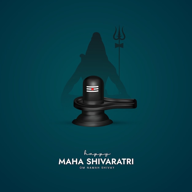 Maha Shivratri Ilustración de Lord Shiva Silhouette Design Publicación en redes sociales