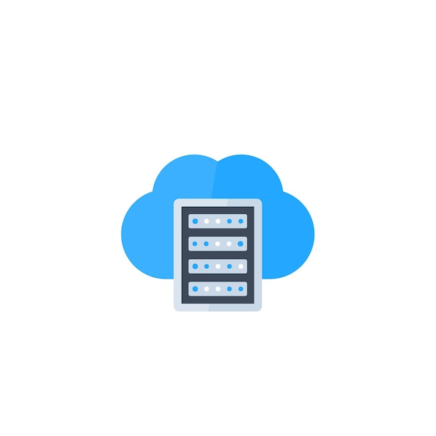 Mainframe, hosting, icono de almacenamiento en la nube