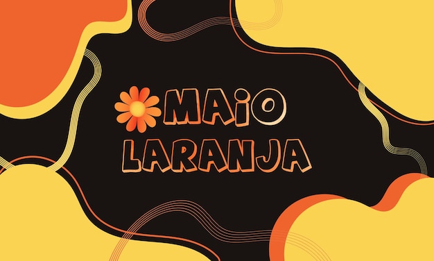 Vector maio laranja campaña contra la violencia investigación infantil 18 de mayo día nacional