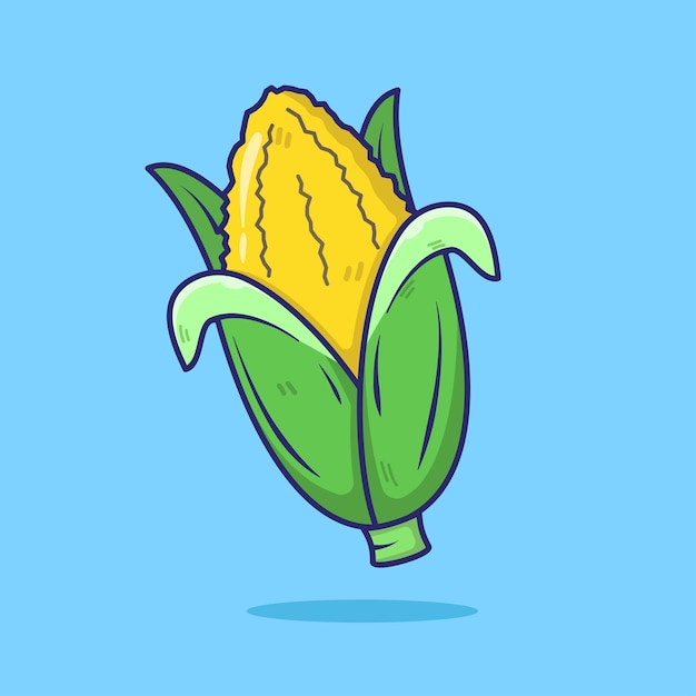 Vector maíz vegetal activo vector icono plano ilustración
