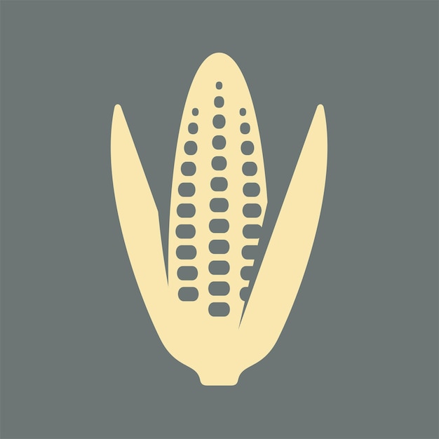 Maíz vegetal estilo plano simple vector ilustración