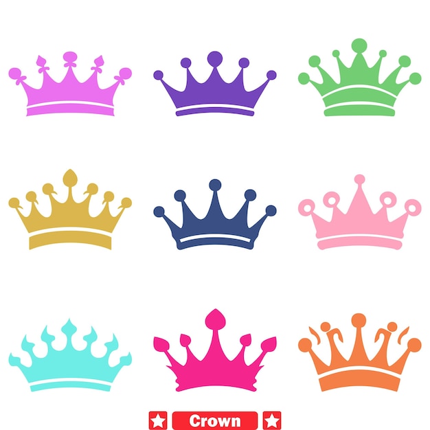 Majestad en movimiento silueta dinámica de la corona para la realeza moderna