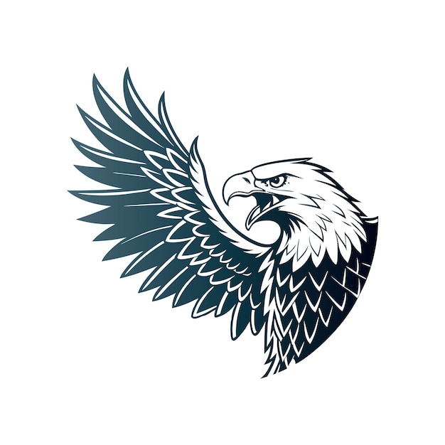 Majestic Eagle Wings Logo vector Poderoso pájaro mascota para el diseño de identidad